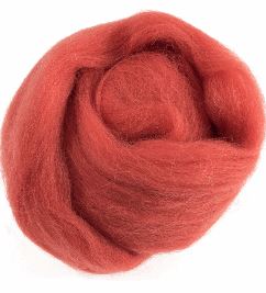 Natural Wool Roving 10g Cranberry 311