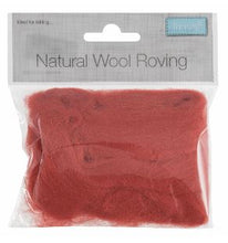 Load image into Gallery viewer, Natural Wool Roving 10g Cranberry 311