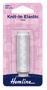 Knit-In Elastic CLEAR 200m