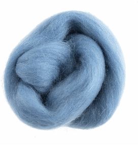 Natural Wool Roving 10g Light Blue 307.