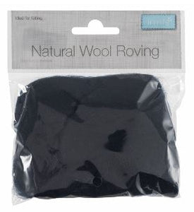 Natural Wool Roving 10g Navy 308