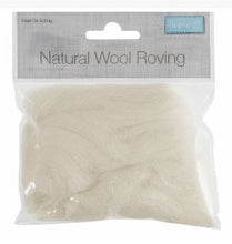 Load image into Gallery viewer, Natural Wool Roving 10g White 301.