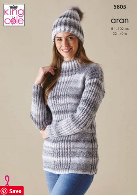 *Pattern 5805 Aran  King Cole