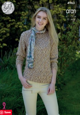 *Pattern  4963. Aran   King Cole