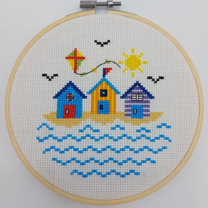 Beach Hut cross stitch kit