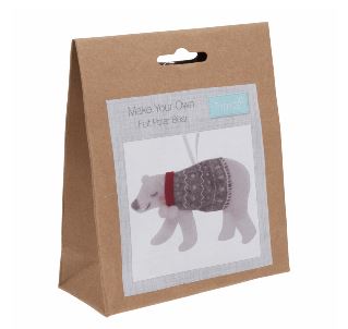 Make your own felt Polar bear decoration