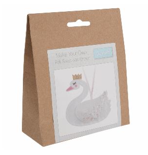 Make your own felt swan princess decoration