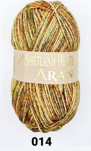 Woolcraft Shetland Heather Aran  Gooseberry   014