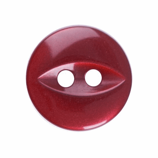 Fish Eye Button: 11mm: Dark Pink/Red G033918\07.