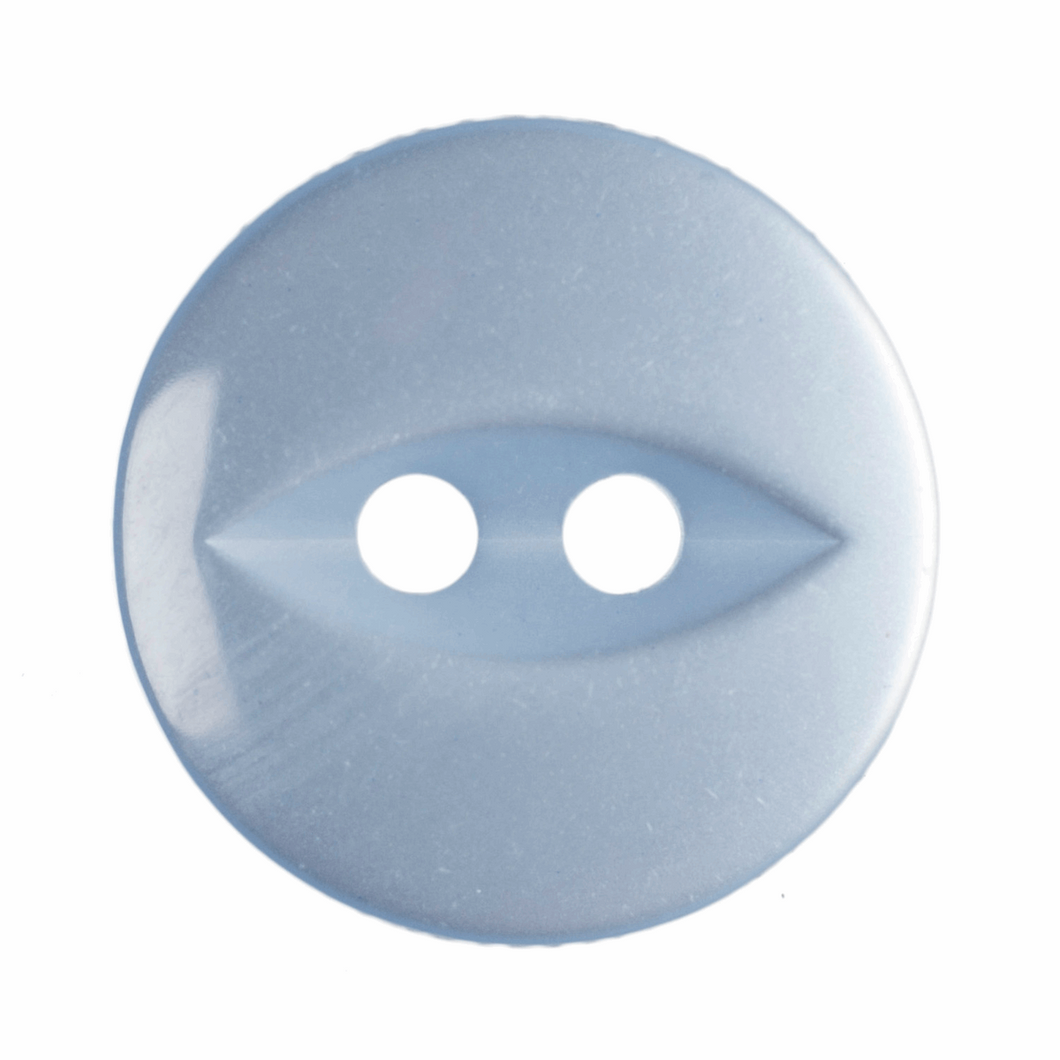 Polyester Fish Eye Button: 14mm: Light Blue G033922\15.