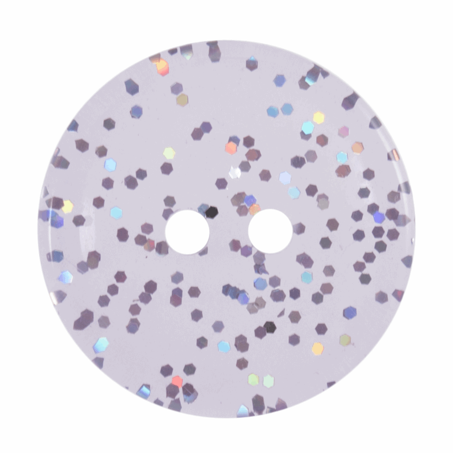 Lilac Transparent Glitter Button: 15mm: Lilac G455415\11.
