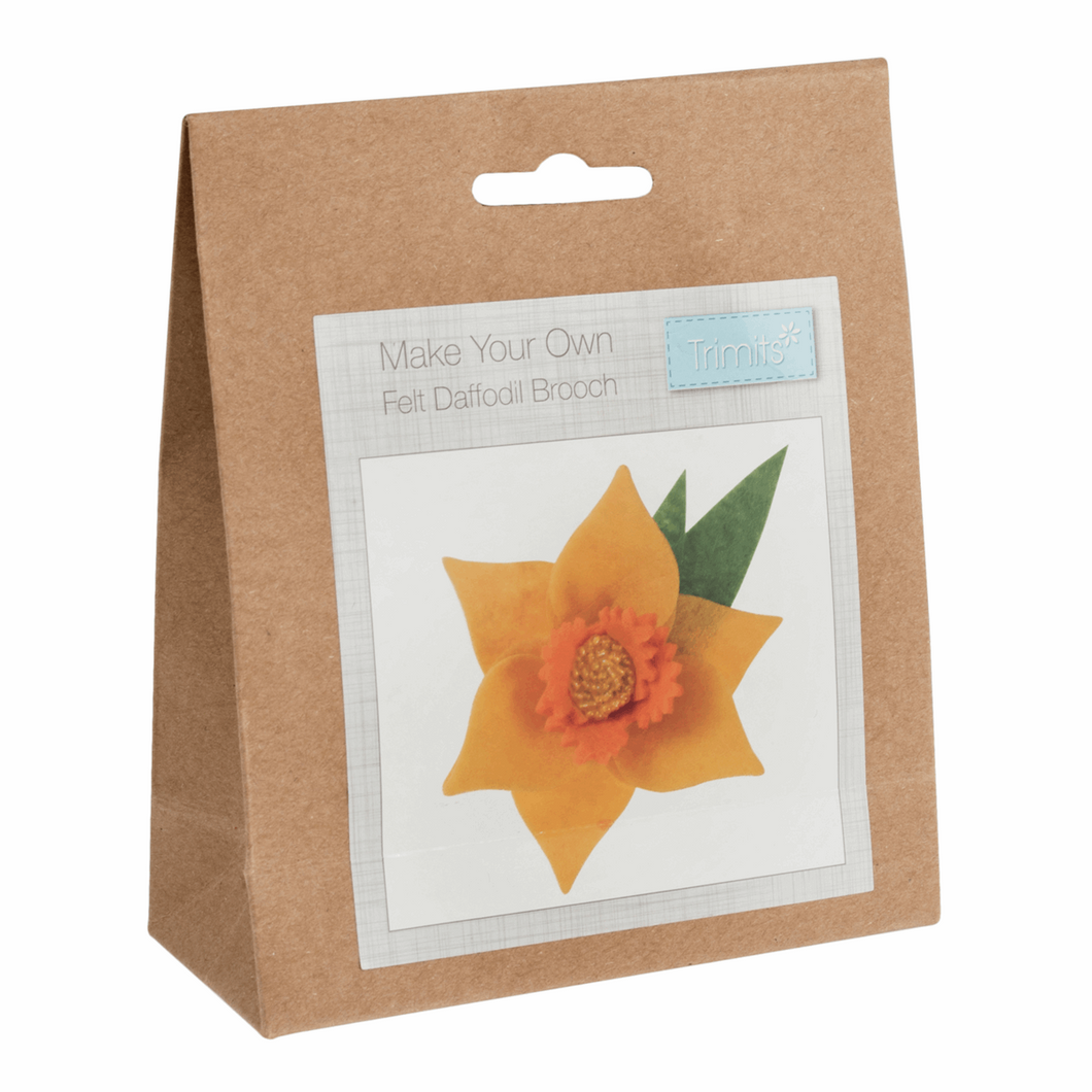 Make your own felt daffodil brooch GCK081.