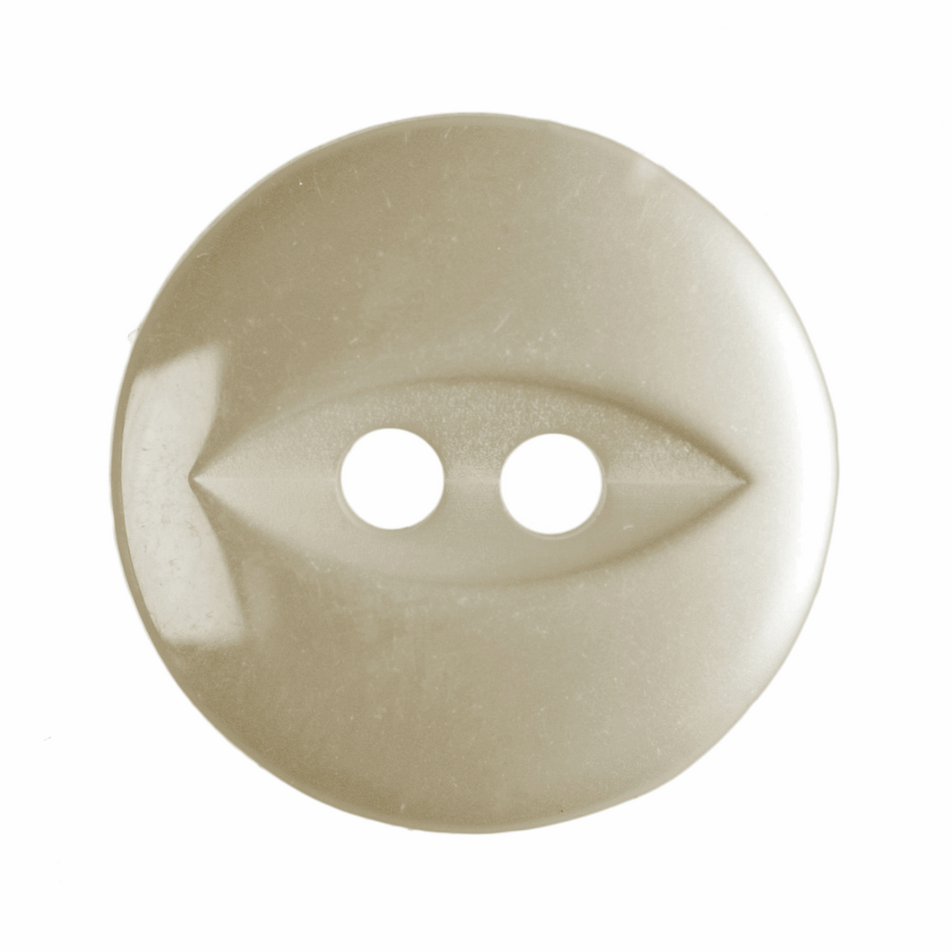 Fish Eye Button: 14mm: Cream G033922\42.