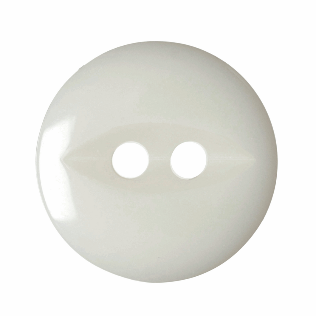 Fish Eye Button: 14mm: Solid White G033922\101.