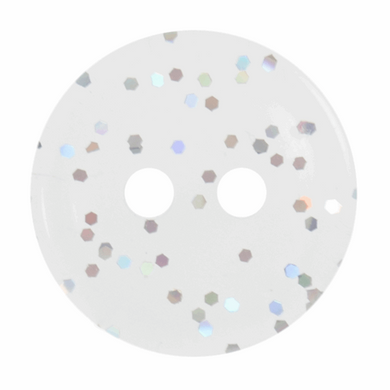 Clear Transparent Glitter Button: 11mm: Clear G455411\01.