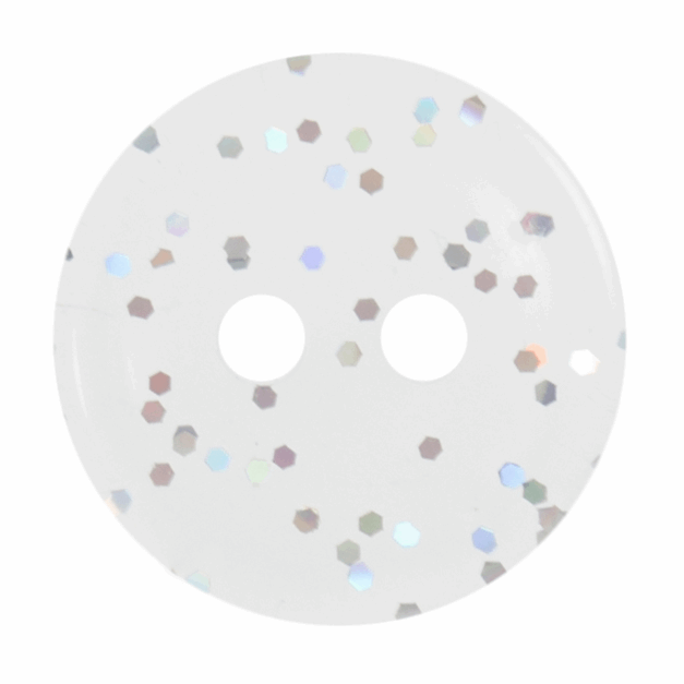 Clear Transparent Glitter Button: 11mm: Clear G455411\01.