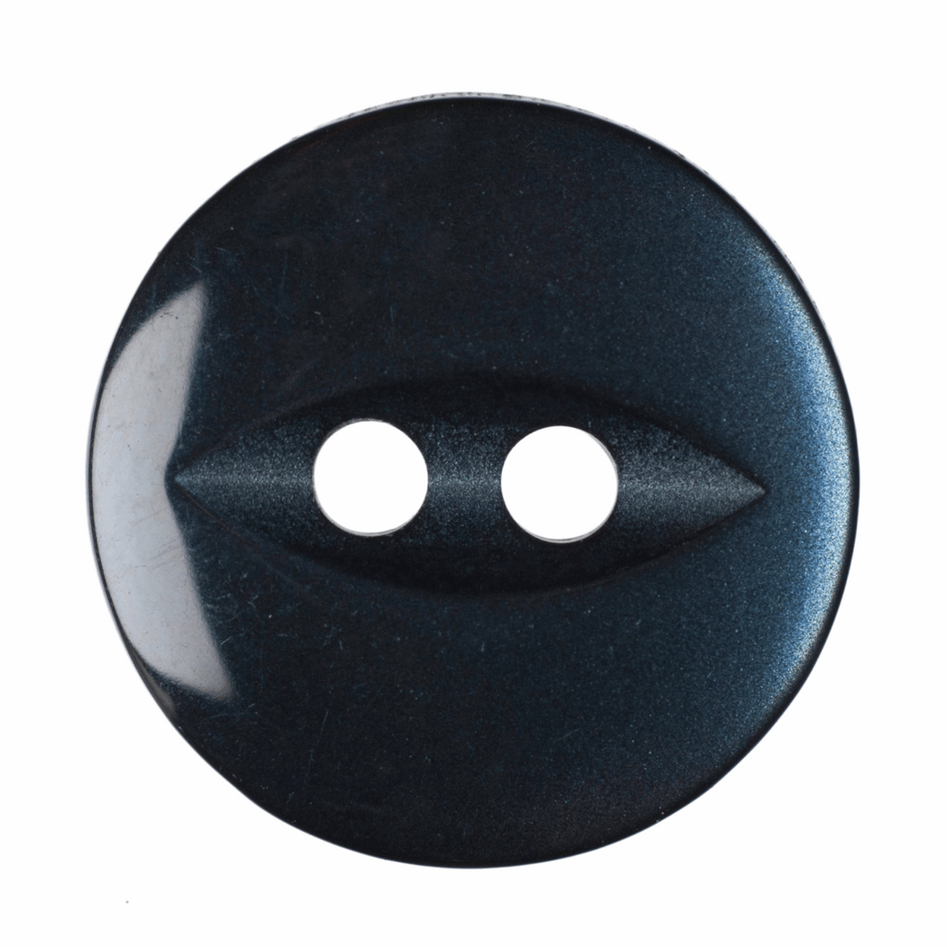 Fish Eye Button: 14mm: Navy G033922\19.