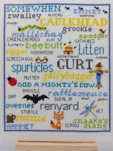 Isle of Wight words cross stitch
