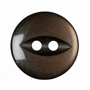 Fish Eye Button: /14mm: Brown G033922\30.
