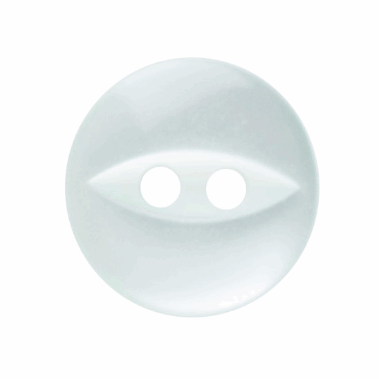 Polyester Fish Eye Button: 11mm: Pale Teal G033918\037.