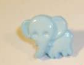 Elephant  light blue - shanked 15mm   BBelelightblue