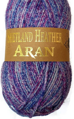 Woolcraft Shetland Heather Aran  Midnight blues   016