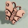 Pink butterfly - shanked 15mm   BBbutterpink