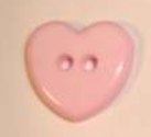 Pink heart - shanked 15mm   BBheartpink