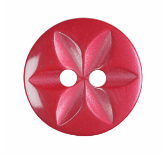 Star Button: 14mm: Red G203222\8.