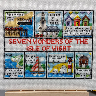 Seven Wonders of the Isle of Wight cross stitch