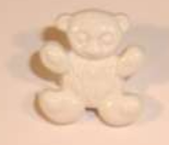 Teddy white - shanked 15mm   BBtedwhite